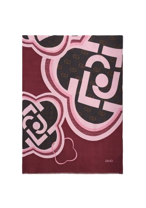 foulard portalogo bordeaux LIU JO | 2F5082T0300PORTALOGO-921726